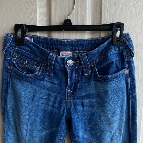 True Religion BECKY Classic Blue Boot Cut flare Jeans - Picture 9 of 12